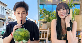 S'pore actors Richie Koh (许瑞奇 Xǔ ruì qí) & Hayley Woo (胡佳嬑 Hú jiā yì), posted on Monday, 19 February 2024