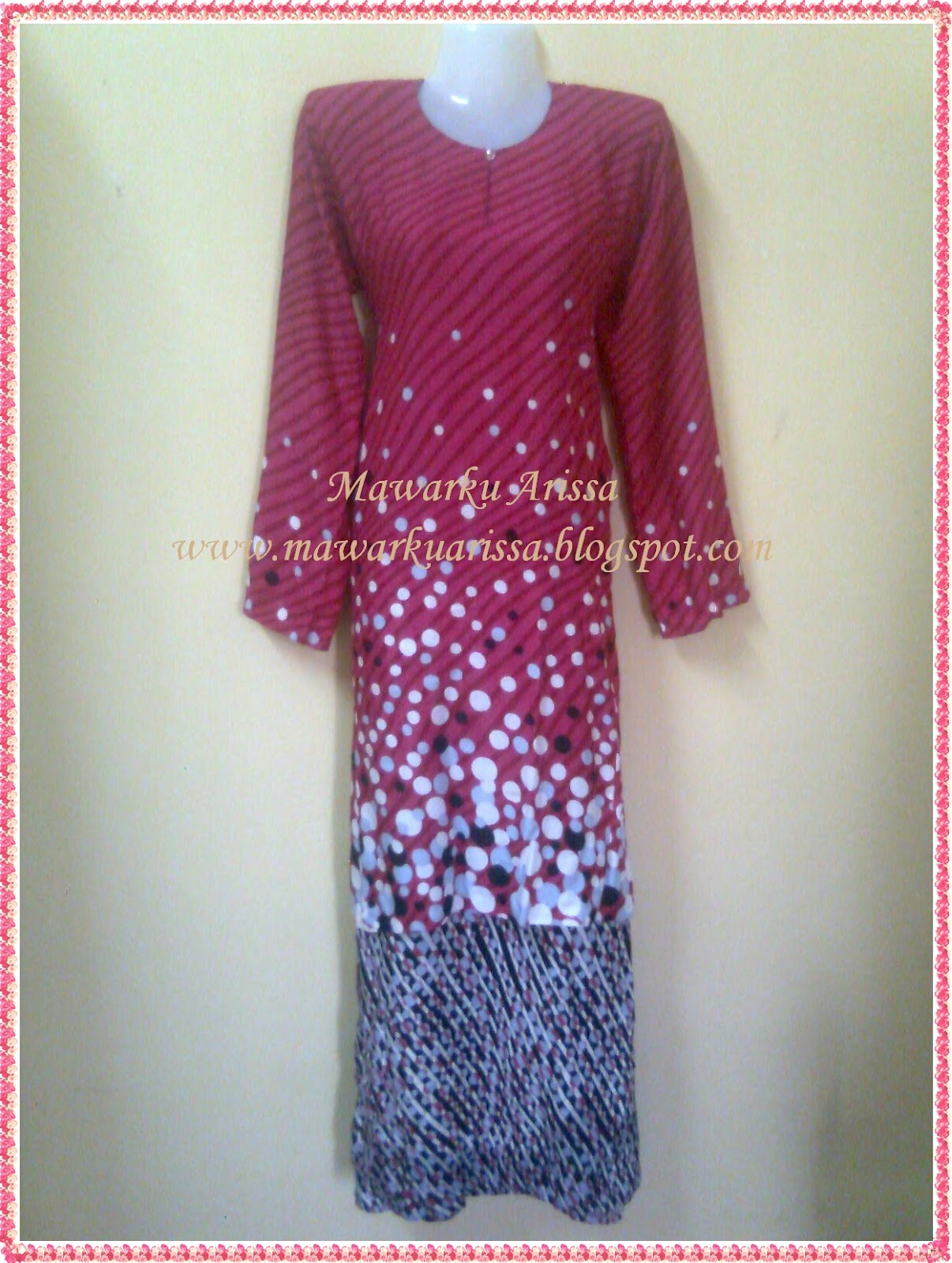 Mawarku Arissa Baju  Kurung  Pahang Viscose  cotton