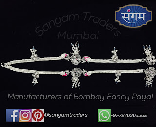 latest design of beautiful silver anklet