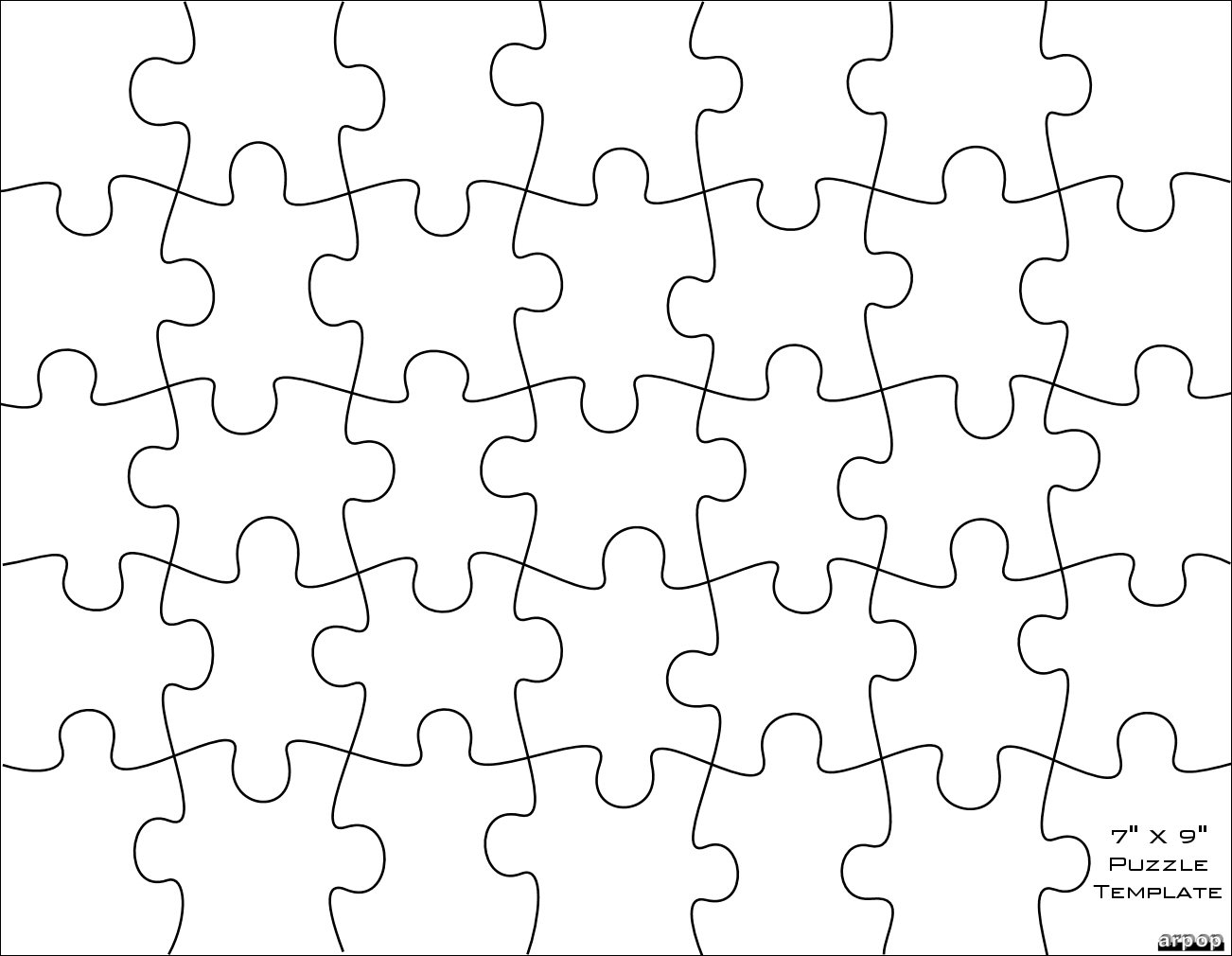 Jigsaw Puzzle Template 2