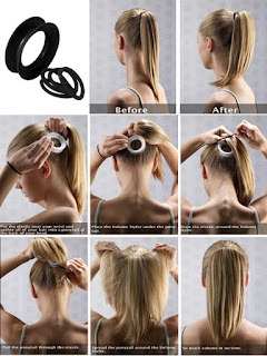 Pomped Up Ponytail, is an Add on for Dramatic Hair styles, it is need of each woman who is busy in her daily life, job and house works, it is their need for fun and coolness, it is very easy to make pomped up ponytail hair style which ever you can imagine, now its your skill to keep ready some tools for ponytail hairs styles and when you are busy in work or in rush or have less time to reach somewhere while you are driving, so you have a bit time at signal stop or road and when light is read you have to stop driving ,,,, during while you can easily use following tools: Hair Pins And Clips Elastics Curling Iron Rat Tail Comb  Ribbon for sleek and nice looking you may use red ribbon while in current season hair ties are developed trend but it is recommended by us to use simple tips and trick for nice, funny and dramatic hairstyle.