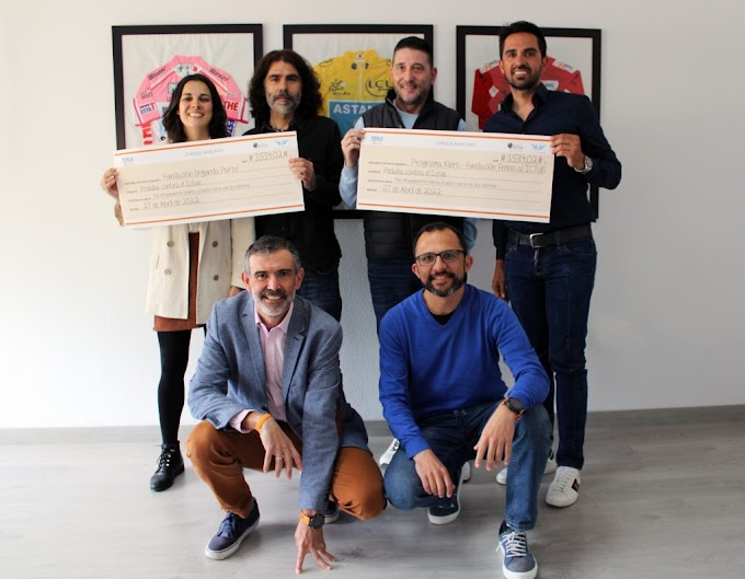 La Fundación Freno al Ictus y la Fundación Alberto Contador entregaron 7.068,04 € a proyectos de inclusión y rehabilitación