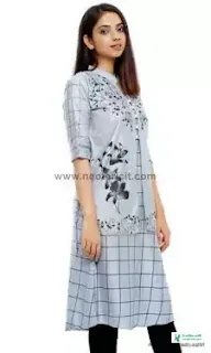 Girls Kurti Dress - Girls Kurti Design 2023 - Kurti Collection Images - Ladies Kurti Design - stylish kurti design - NeotericIT.com - Image no 15