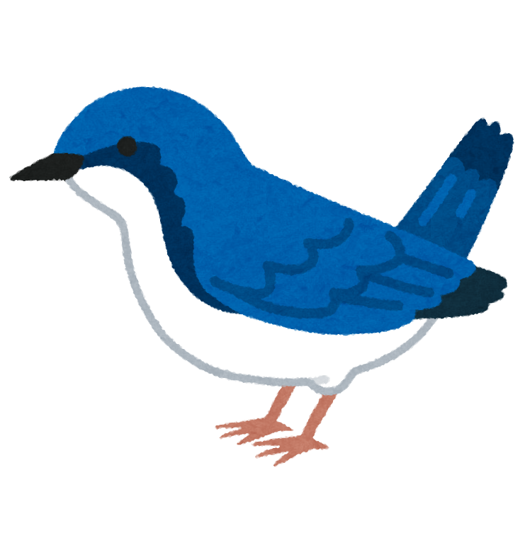 コルリのイラスト 鳥