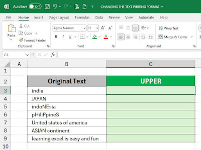 Rumus Fungsi Excel untuk Mengubah Huruf Kecil Jadi Kapital