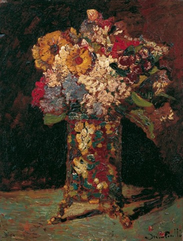 Monticelli - Vase of flowers