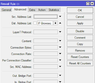 Filter akses Browsec VPN menggunakan MikroTik