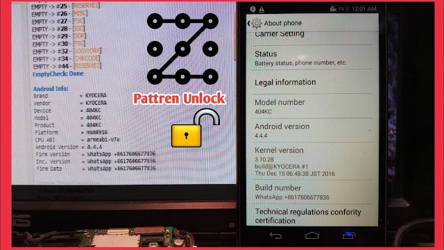 KYOCERA DIGNO C ( 404Kc ) Pattren Lock Done 2021 - Easy Jtag