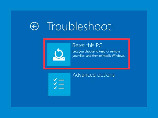 Figure 8 how to reset Windows 10 without reinstalling and removing data