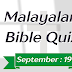 Malayalam Bible Quiz September 19 | Daily Bible Questions in Malayalam