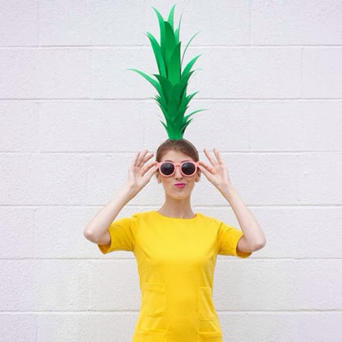 DIY Last Minute Ananas Kostüm