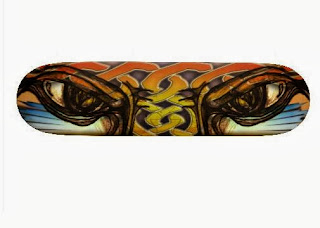 I see you-tiger eyes - customized skateboard