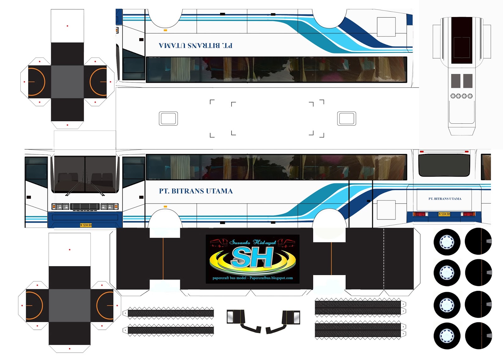Design Papercraft Bus