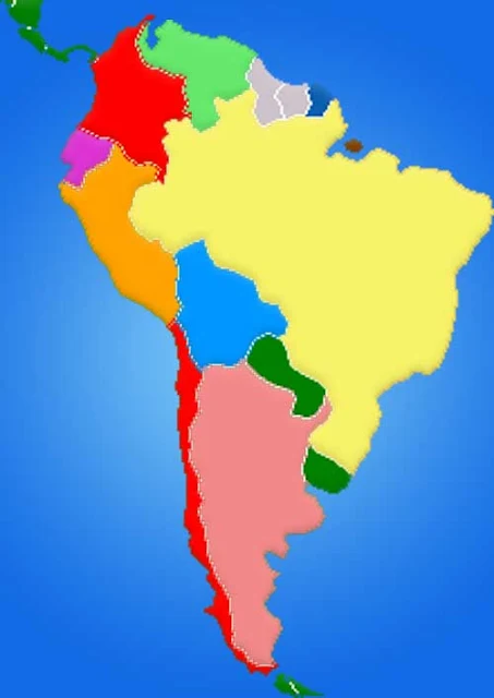 image: South America Map Blank Color