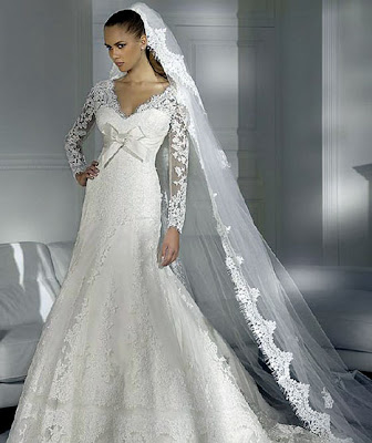 Silver wedding dress