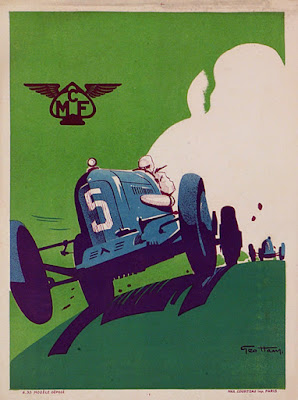 1935 MCF (Motor Club de France) original poster by Geo Ham