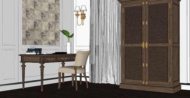  Thank yous real much Multi Arifin for this beautiful contribution to our community  Fantastic Free sketchup model-Foyer Vintage trend #14 - Vray Visopt