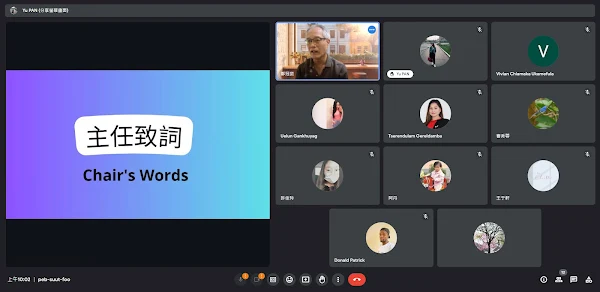 ▲大葉大學英語系線上新生說明會，鄭冠榮主任歡迎大家。（記者林明佑翻攝）