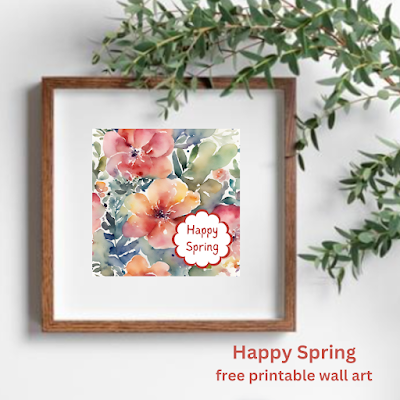 Happy Spring - free printable wall art