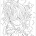 Goku fase 3 volando para colorear