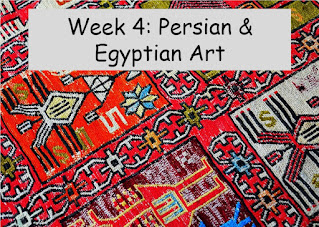 Week 4: Egyptian and Persian Art: Photo of a Persian Rug by semevent at https://pixabay.com/photos/carpet-orient-template-2458558/