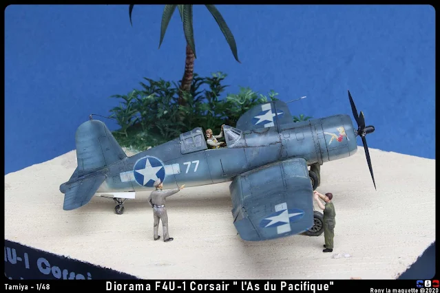 Diorama F4U-1 Corsair de Tamiya  "L'As du pacifique".