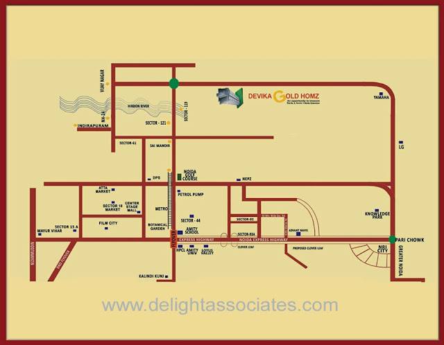 Devika Gold Homz Noida Extension Location Map