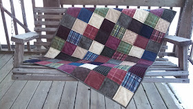 Flannel patchwork baby quilt