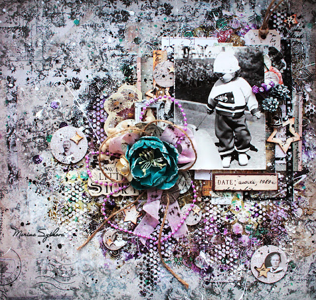 Скрапбукергода 2015. Полуфинал. @MarinaSyskova #scrapbooking #mixedmedia #layout 7dotsstudio