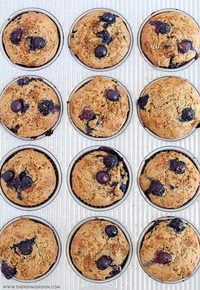 Moist Blueberry Muffins with Sour Cream & Lemon Zest