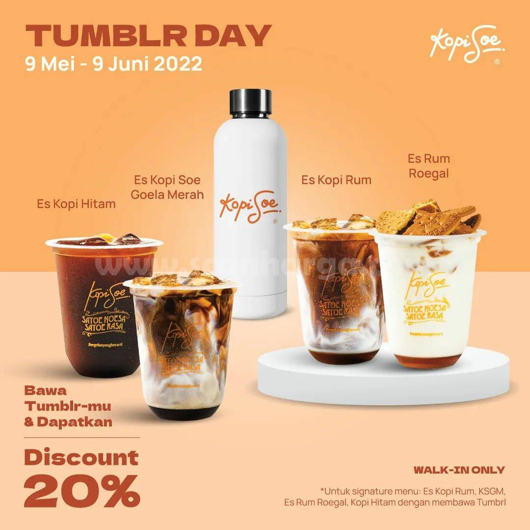 Kopi Soe Promo Tumblr Day Discount up to 20%