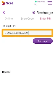 ncell recharge code