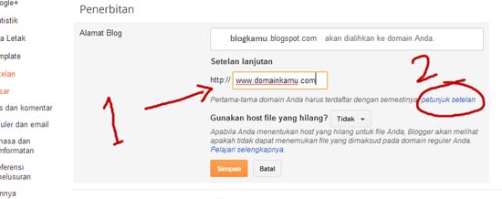 Cara mengganti domain blogspot menjadi dot Com  Net  Co 