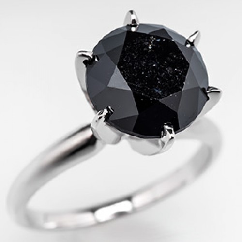 Black diamond ring 5 ct