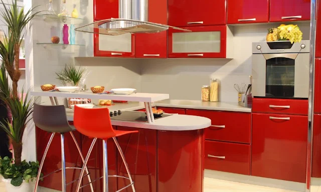 kitchen colour as per vastu red