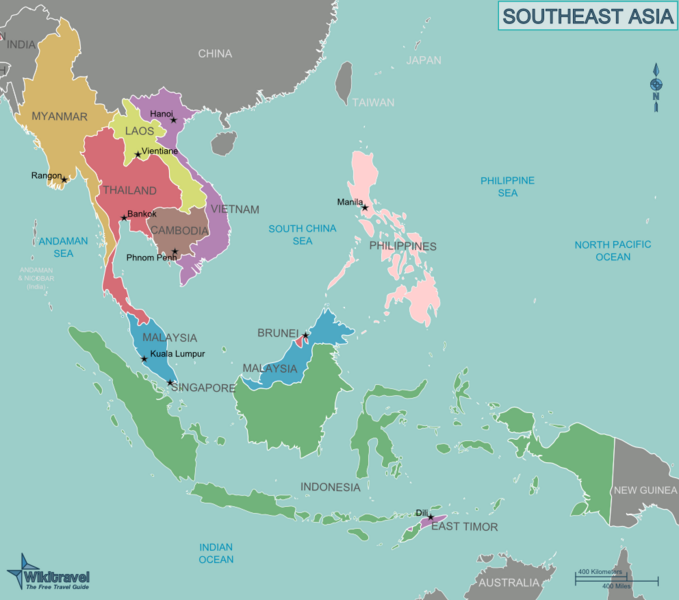 political map of asia with capitals. Reference atlas map quiz