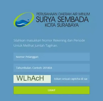 cek tagihan pdam surya sembada surabaya