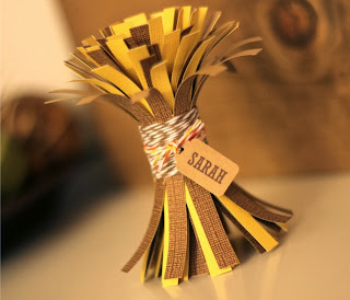 Mini Hay Bundle Name Place Card by The Twinery