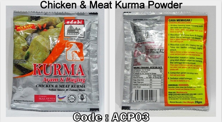 & online  Powder kurma MaMa'sHomeBiz singapore Curry Kurma Store: ADABI Online