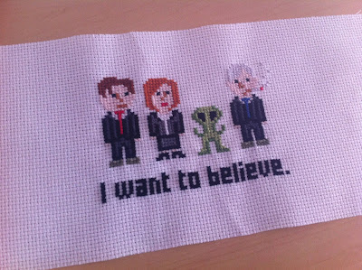 The X files I want to believe cross stitch