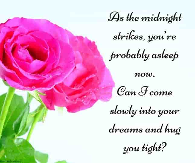 midnight text message to him with roses