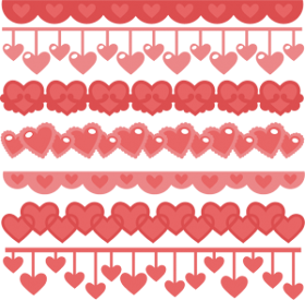 Heart Borders SVG -- Free File of the Day from Miss Kate Cuttables