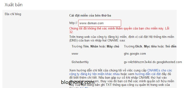 Cách gắn tên miền cho blogspot chuẩn nhất hiện tại