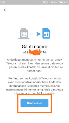 Pic 2b. Tab ganti nomor di akun.