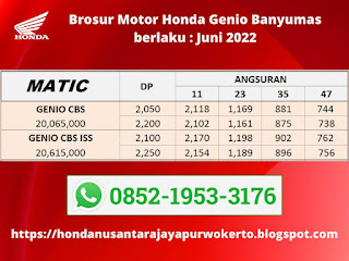 Brosur Motor Honda Genio Banyumas Juni 2022