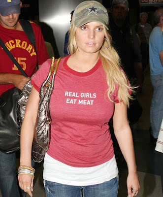 Last week Jessica Simpson caught some heat from PETA for her "Real Girls Eat 