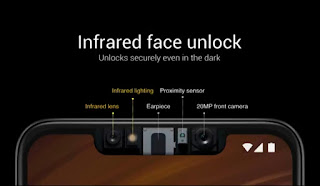 poco f1 infrared faceunlock, midrange smartphone photo