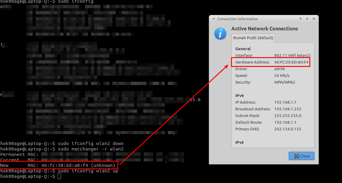 Ubah MAC Address di Ubuntu  flyoffer