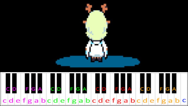 Lost Girl (Deltarune) Piano / Keyboard Easy Letter Notes for Beginners
