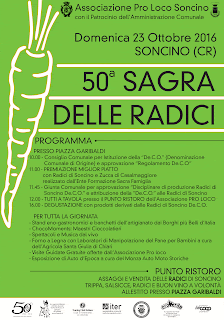 Sagra delle radici 23 ottobre Soncino (CR)  2016